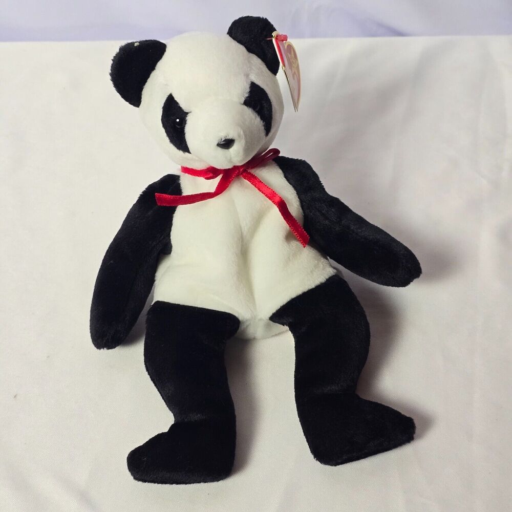 Ty Beanie Baby FORTUNE Panda Bear from 1997 RARE & RETIRED with Tag - Picture 3 of 7
